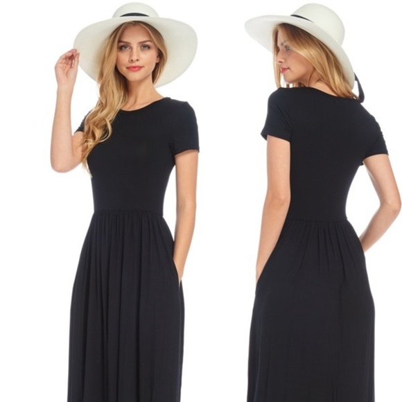 Last One !! Spring Must Have Black Maxi Dress. - Picture 2 of 8